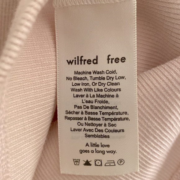 WILFRED FREE Round Neck Mini Dress Peach Size XS - Picture 4 of 5